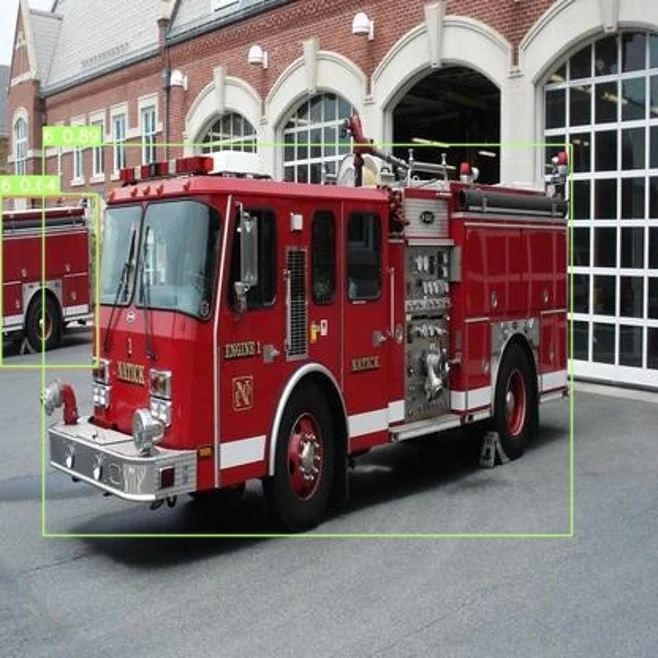 Fire-truck detection as a dedicated emergency-vehicle class.